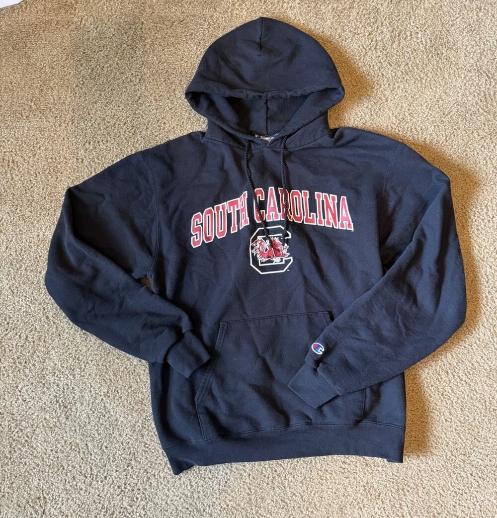 Champion South Carolina Gamecocks Mens Hoodie Sweatshirt Sz Medium Black